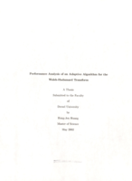 Performance analysis of an adaptive algorithm for the Walsh-Hadamard transform