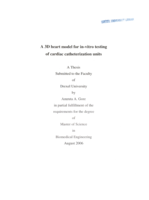 A 3D heart model for in-vitro testing of cardiac catheterization units