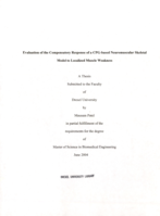 Evaluation of the compensatory response of a CPG-based neuromuscular skeletal model to localized muscle weakness
