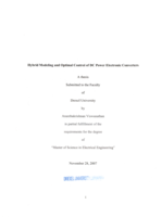 Hybrid modeling and optimal control of DC power electronic converters