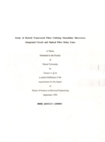 Study of hybrid transversal filter utilizing monolithic microwave integrated circuit and optical fiber delay lines