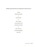 Modeling Cryptosporidium removal in drinking water by physical processes