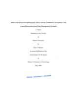 Differential electroencephalography (EEG) activity exhibited in acceptance and control/distraction-based pain management strategies