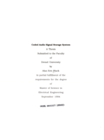 Coded audio signal storage system