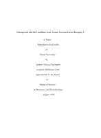 Osteoporosis and the candidate gene tumor necrosis factor receptor 2