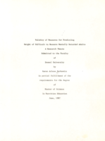 Validity of measures for predicting height of difficult to measure mentally retarded adults