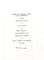 Landfill cap distortion effects due to subsidence