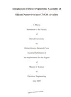 Integration of dielectrophoretic assembly of silicon nanowires in CMOS circuitry