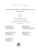 The influence of signaling networks on the pathogenesis of cancers of the lung