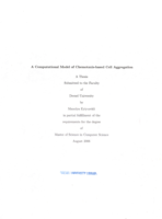 A computational model of chemotaxis-based cell aggregation