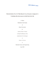 Characterization of La-Cr-O thin films for use as protective coatings for Cr containing alloy interconnects in solid oxide fuel cells