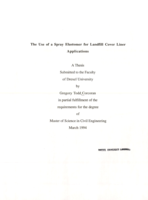 The use of a spray elastomer for landfill cover liner applications