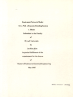 Equivalent network model for a PLL ultrasonic bonding system
