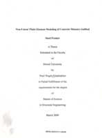 Non-linear finite element modeling of concrete masonry-infilled steel frames