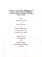 Laboratory investigation of dispersion of dense, viscous, miscible fluids in one-dimensional, correlated, random porous media