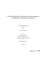 Toxic binary mixtures: a quantitative approach modeling the response and its effect on interaction