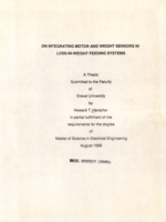 On integrating motor and weight sensors in loss-in-weight feeding systems