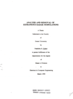Analysis and removal of extraneous radar modulations