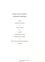 Statistical analysis for detection of steganography in digital images