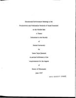 Educational environment relating to the productivity and publication patterns of social scientists in the Middle East