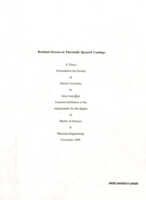 Residual stresses in thermally sprayed coatings