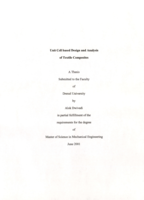 Unit cell based design and analysis of textile composites
