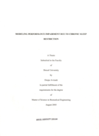 Modeling performance impairment due to chronic sleep restriction