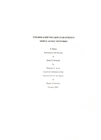 Towards achieving QoS guarantees in mobile ad hoc networks