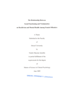 The relationship between social functioning and victimization on recidivism and mental health among female offenders
