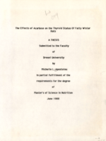 The effects of acarbose on the thyroid status of Fatty Wistar rats