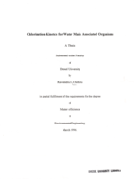 Chlorination kinetics for water main associated organisms