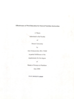 Effectiveness of web education for enteral nutrition instruction