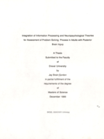 Integration of information processing and neuropsychological theories for assessment of problem solving process in adults with posterior brain injury