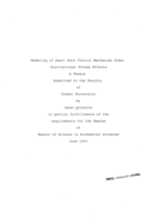 Modeling of heart rate control mechanism under gravitational stress effects
