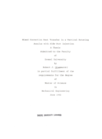 Mixed convection heat transfer in a vertical rotating annulus with side-port injection