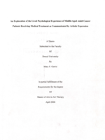 An exploration of the lived psychological experience of middle-aged adult cancer patients receiving medical treatment as communicated by artistic expression