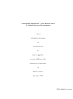 Tomographic analysis of liquid water content by light extinction measurements