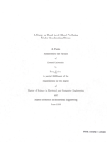 A study on head level blood perfusion under acceleration stress