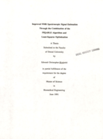 Improved NMR spectroscopic signal estimation through the combination of the PIQABLE algorithm and least-squares optimization