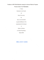 Predictors of HIV risk reduction among low-income minority pregnant women in inner-city Philadelphia