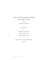 The 90s are all that and the impact of social media on programming: a case study