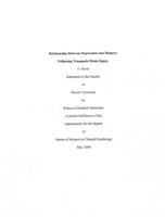 Relationship between depression and memory following traumatic brain injury