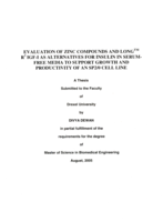 Evaluation of zinc compounds and Long R3 IGFI-I as alternatives for insulin in serum-free media to support growth and productivity of an SP2/0 cell line