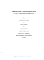 Malingering detection by performance contrast analysis of symptom validity and neuropsychological tests