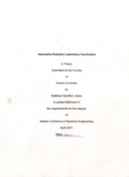 Interactive robotics laboratory curriculum
