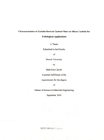 Characterization of carbide-derived carbon films on silicon carbide for tribological applications