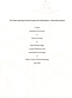 The under-reporting of sexual assault in the United States: a theoretical analysis