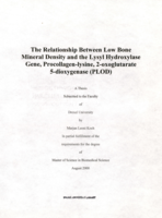 The relationship between low bone mineral density and the lysyl hydroxylase gene, procollagen-lysine, 2-oxoglutarate 5-dioxygenase (PLOD)