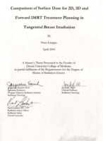 Comparison of surface dose for 2D, 3D and forward IMRT treatment planning in tangential breast irradiation