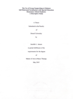 The use of group songwriting to enhance self-motivated socialization with special education elementary school students: a descriptive study